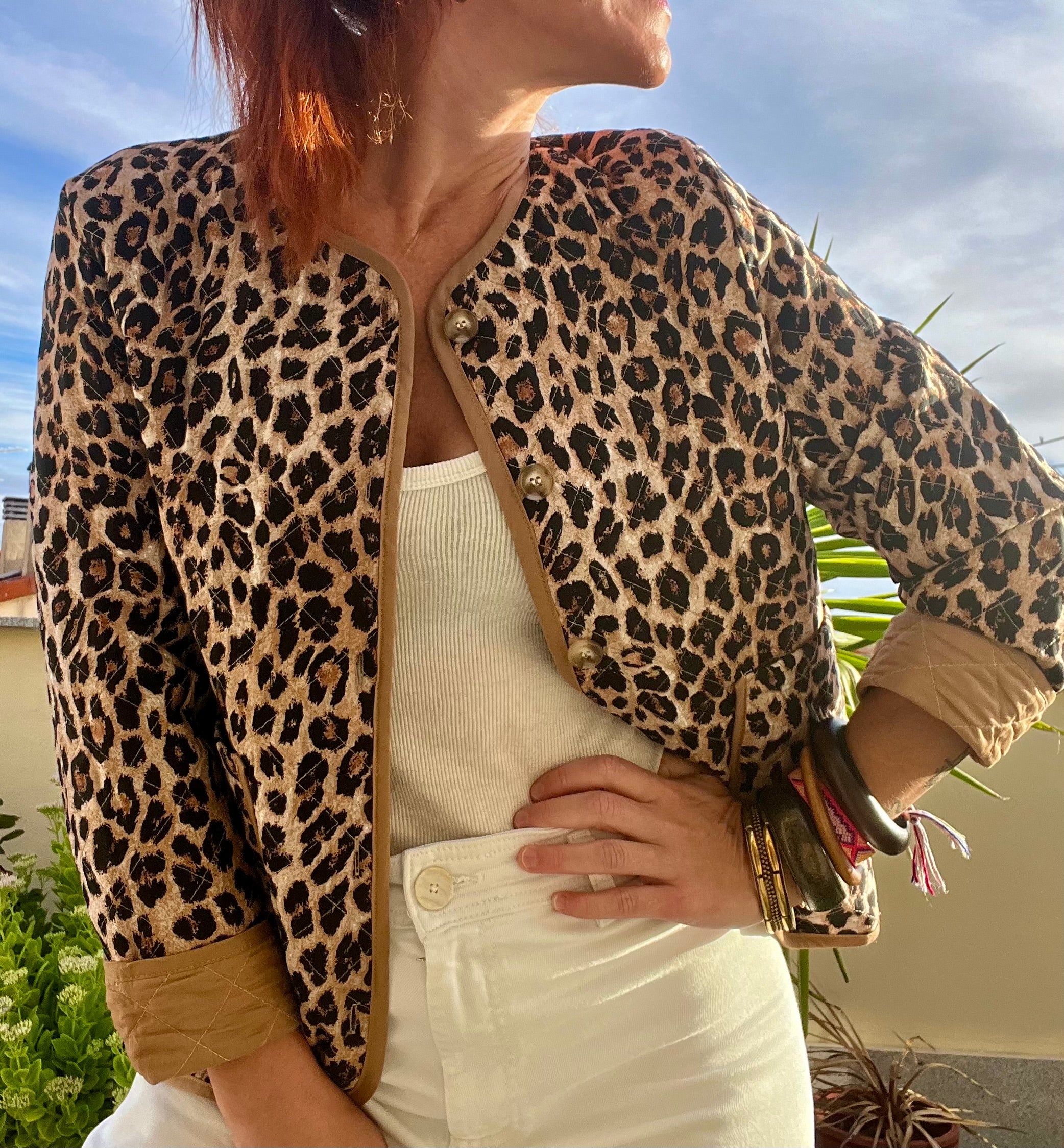 LEOPARD PADDED JACKET