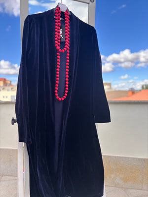 Kaftan Terciopelo Azul Noche