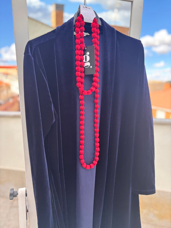 Kaftan Terciopelo Azul Noche