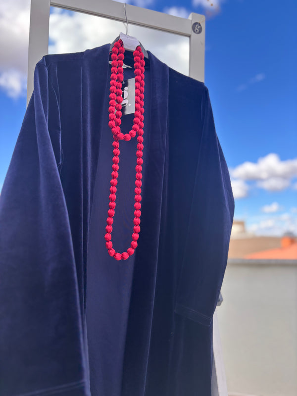 Kaftan Terciopelo Azul Noche