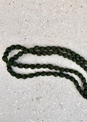 Collar bolas madera y seda