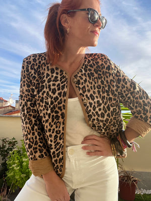 CHAQUETA ACOLCHADA LEOPARDO