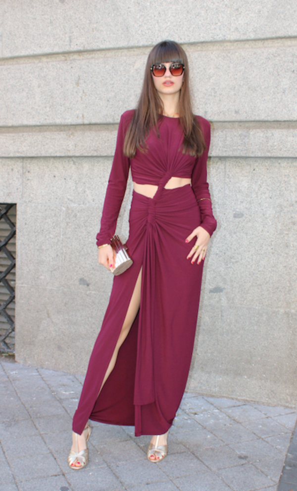 VESTIDO SOFIA BURDEOS