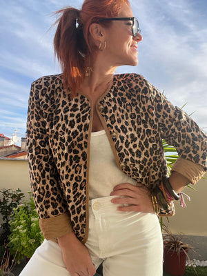 CHAQUETA ACOLCHADA LEOPARDO