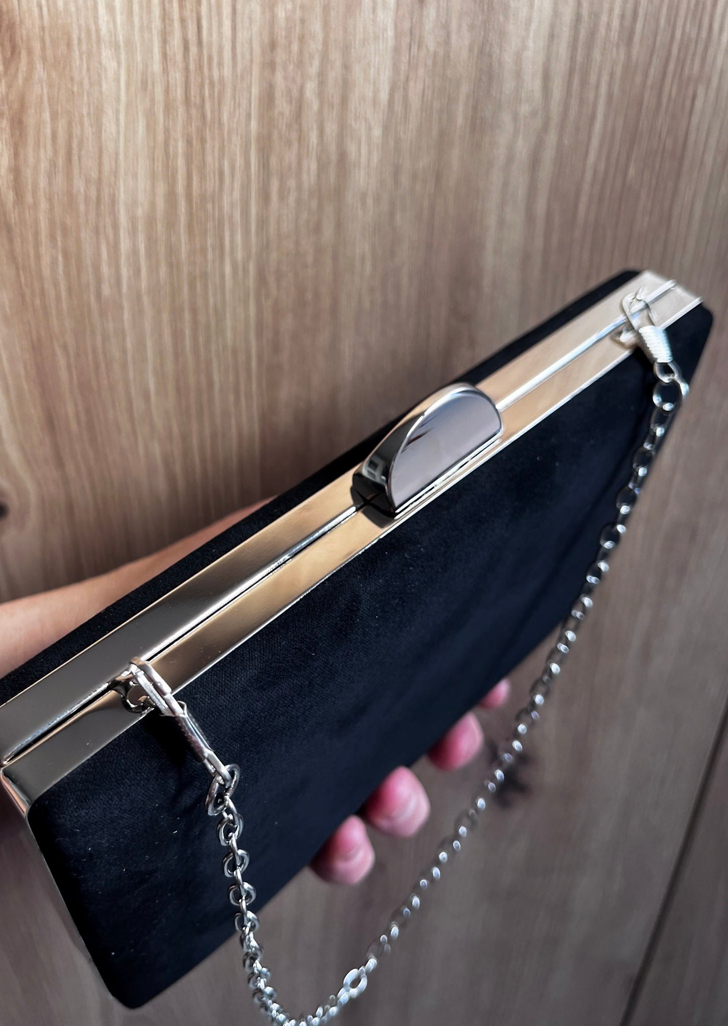 Clutch Ante Negro Plata