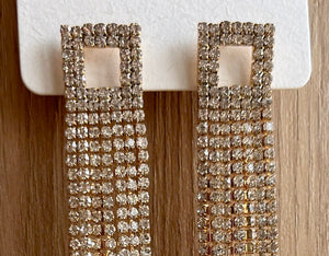 Pendientes Strass dorados